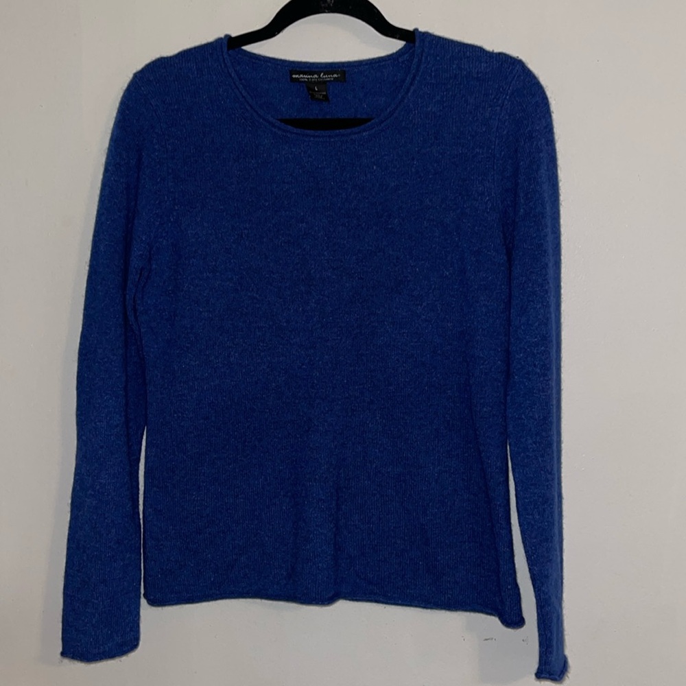 Marina Luna Crew Neck Sweater in Royal Blue